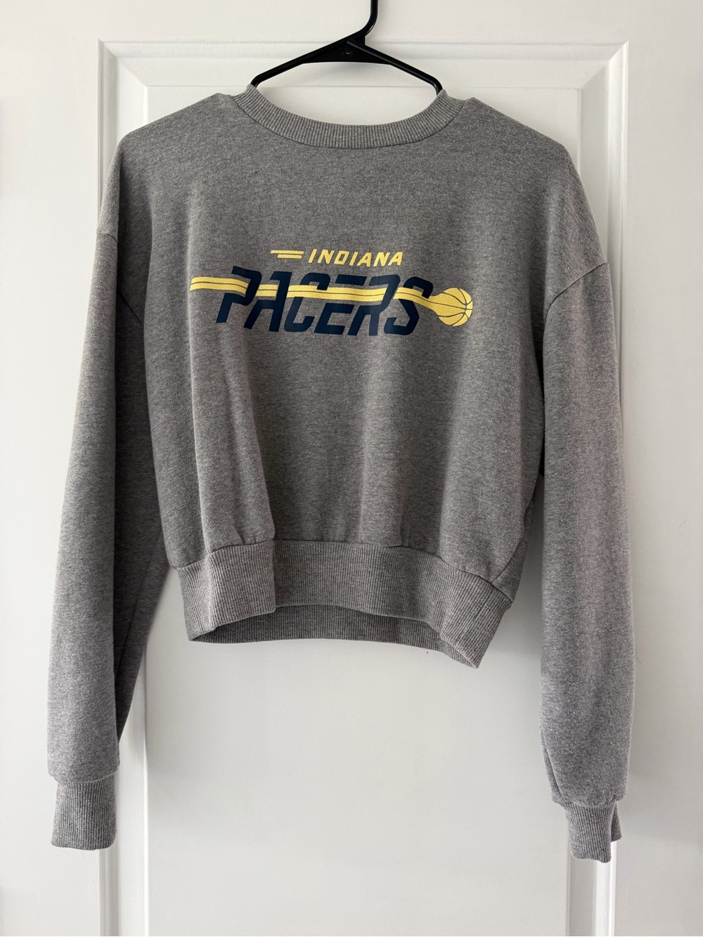 INDY Pacers Custom Gray Crewneck Croptop